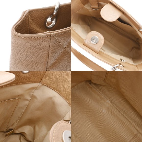 CHANEL PST Petite Tote Beige A20994 Women's Caviar Skin Bag - Picture 8 of 10